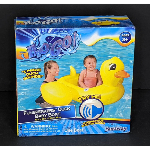 NEW Duck Float Makes Duck Sounds Funspeakers Duck Baby Boat🐥Ages 3+ - Picture 1 of 5